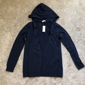 LOFT Navy Hooded Cardigan